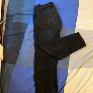 Black Corduroy Cropped Pants